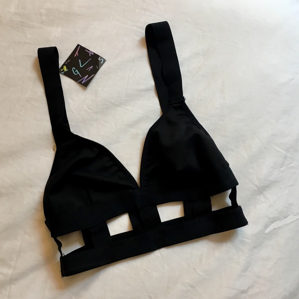 Nasty Gal Black Cage Bralette